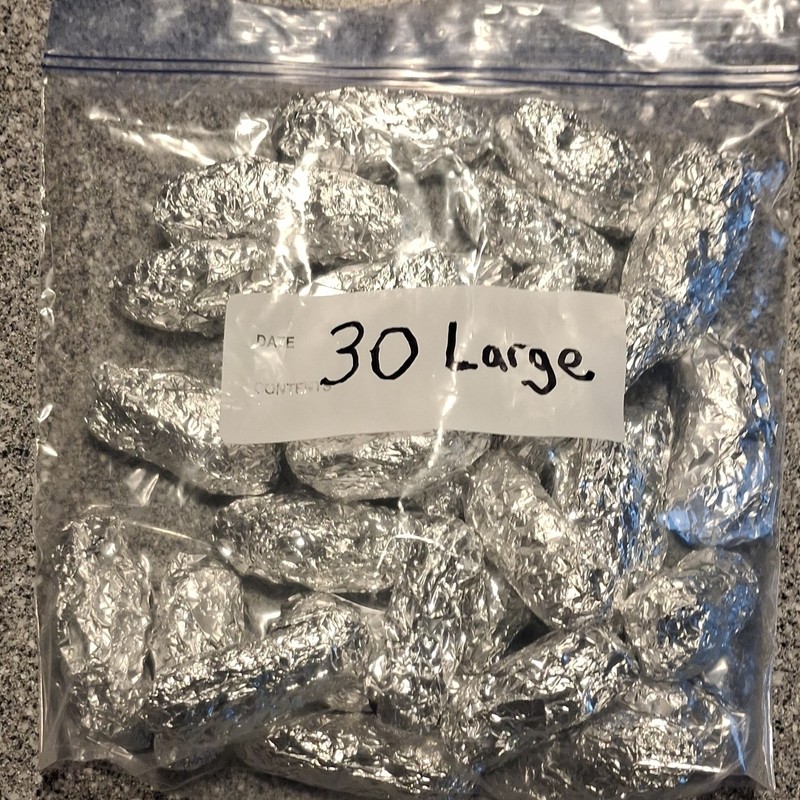 Classroom set of 30 jumbo owl pellets 2.5 to 3 inches.