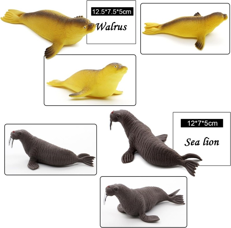 Sea Animal Adventure 12-Piece Toy Set - Perfect for Inspiring Young Ocean Lovers gallery