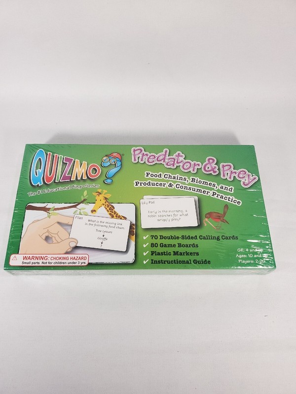 Quizmo B.E.E On Time And Predator & Prey Educational Bingo Series Lot Sealed gallery
