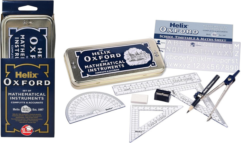 Oxford Maths Set with Storage Tin