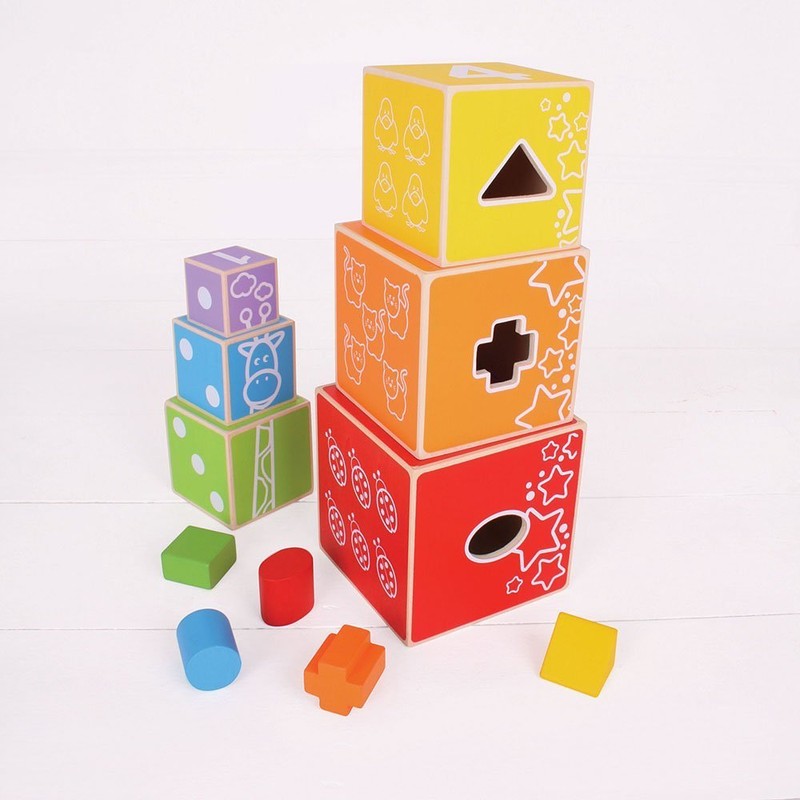 Bigjigs Toys Stacking Cubes New & Unopened! gallery