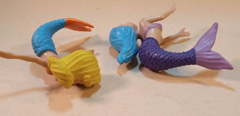 Mermaids Plastic Figurines. Set Of 2. Average 5.5" Wide. Soft Plastic gallery