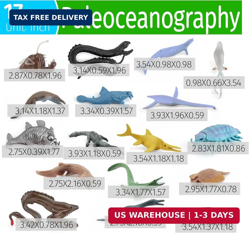 Mini Incredible Prehistoric Sea Creatures Toys for Kids Deep Ocean Animals Figur gallery