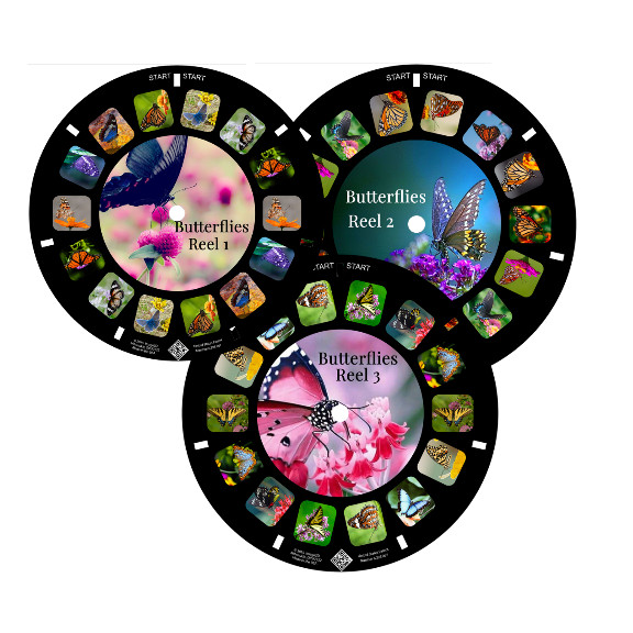 Viewfinder Reels of Butterflies Used, includes: (3 Reels with 21 Total Images)