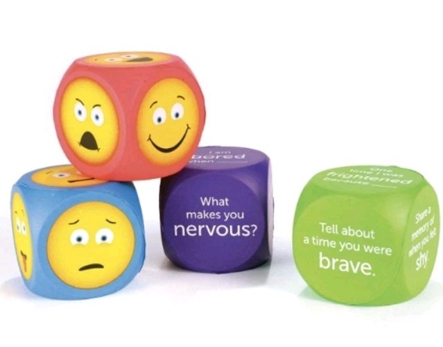 Learning Resources Soft Foam Emoji Cubes, Set of 4, Ages 3+, Conversation... gallery