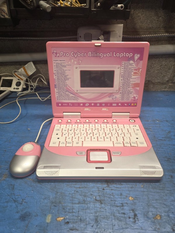 Kids Pro Cyber Bilingual English Spanish Interactive Laptop Pink
