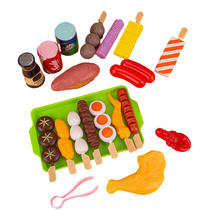 Kitchen Cooker Toy Food Toy Set Cooking Kids BBQ Fun Role Play Pretend Toys