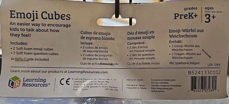 Learning Resources Soft Foam Emoji Cubes, Set of 4, Ages 3+, Conversation... gallery