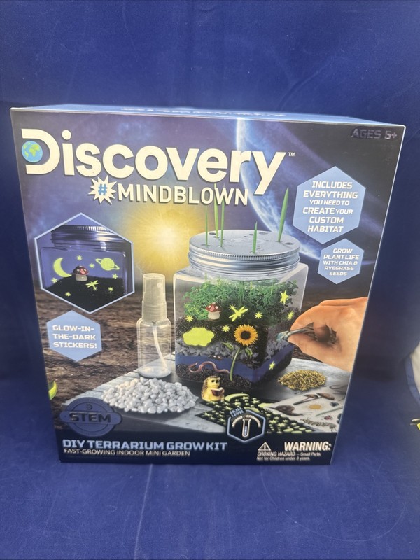 DISCOVERY #MINDBLOWN DIY TERRARIUM GROW KIT FAST-GROWING INDOOR MINI GARDEN
