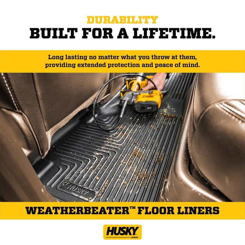 Husky Weatherbeater Front Floor Mats for 2014-2019 Silverado Sierra Black gallery