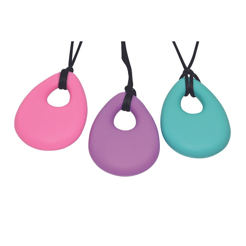 chubuddy buds oval Chewy Pendant With Breakaway Clasp Necklace- Baby Doll Pink gallery