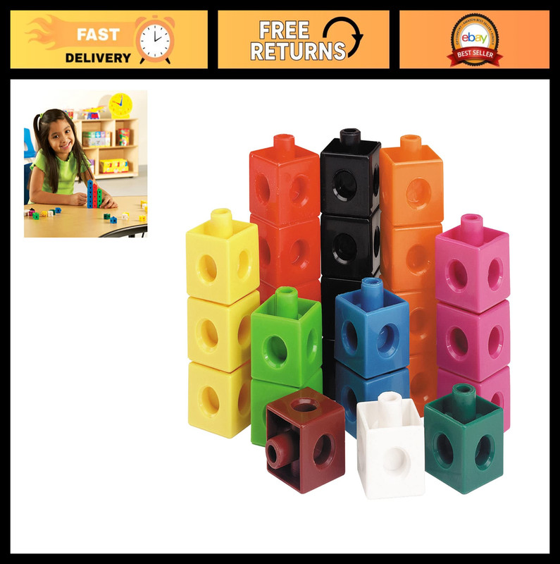 500 Snap Cubes Set – Math Manipulatives for Kids, Counting Blocks, STEM Learning