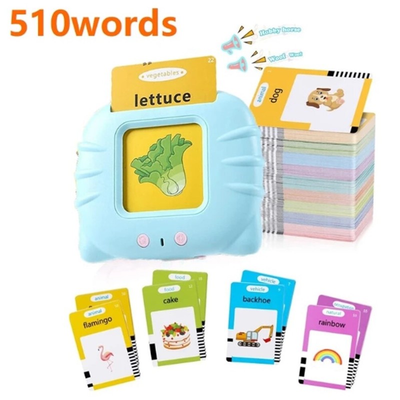 510 Sight Words Talking Flash Cards Educational Device Kids English Learning Toy