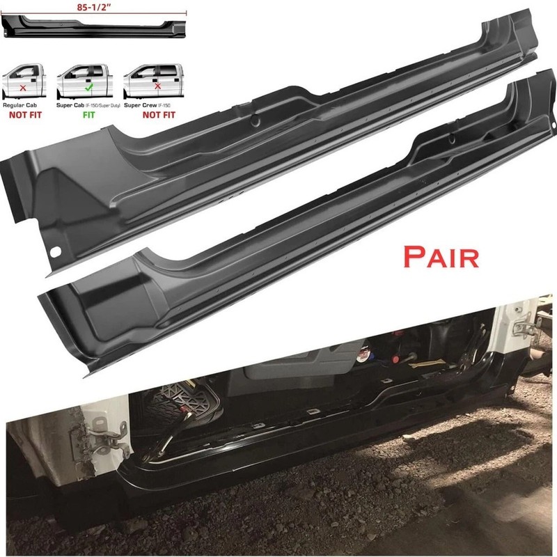 Rocker Panel fit 2009-2014 Ford F150 Super Cab Extended Cab 85.5″ Guard Plates