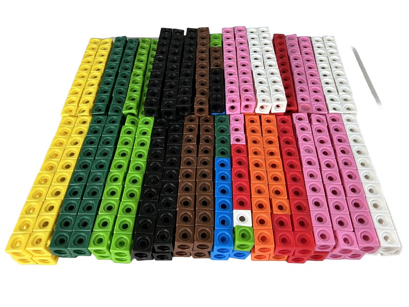 Math Manipulative Counting Centimeter Cubes Snap Linking Blocks Lot Of 880+