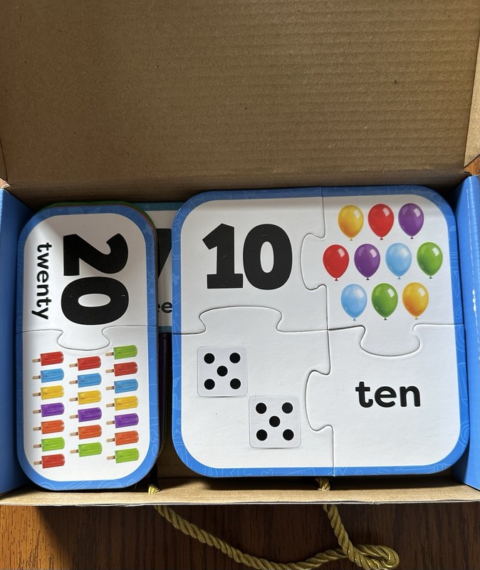 Counting Puzzle Card Set NIB Ages 3+ 20 Puzzles Learn Basic Numbers & Counting gallery