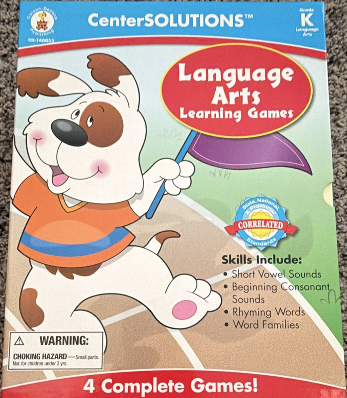 Carson-Dellosa CenterSOLUTIONS Grade K Language Arts Learning Games