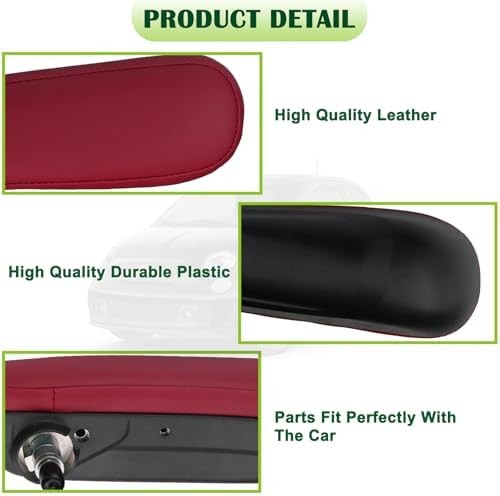 Front Right Passenger Side Seat Armrest Adjustable Arm Rest Red Compatible with gallery