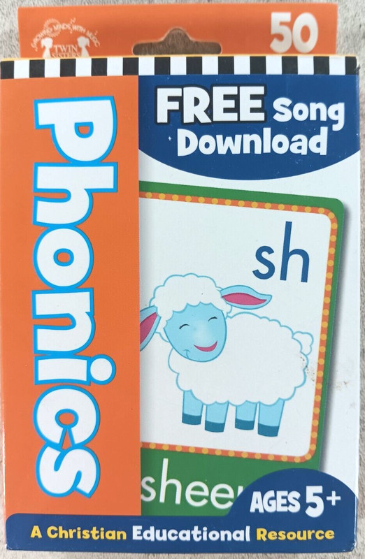 Phonics Christian 50-Count Flash Cards