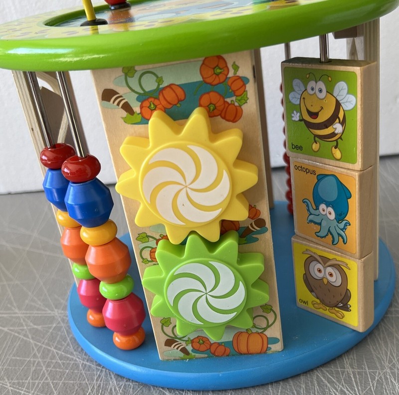 Multifunctional 10 in-1 Activity Cube Bear Bead Maze Wooden 3+ Years gallery