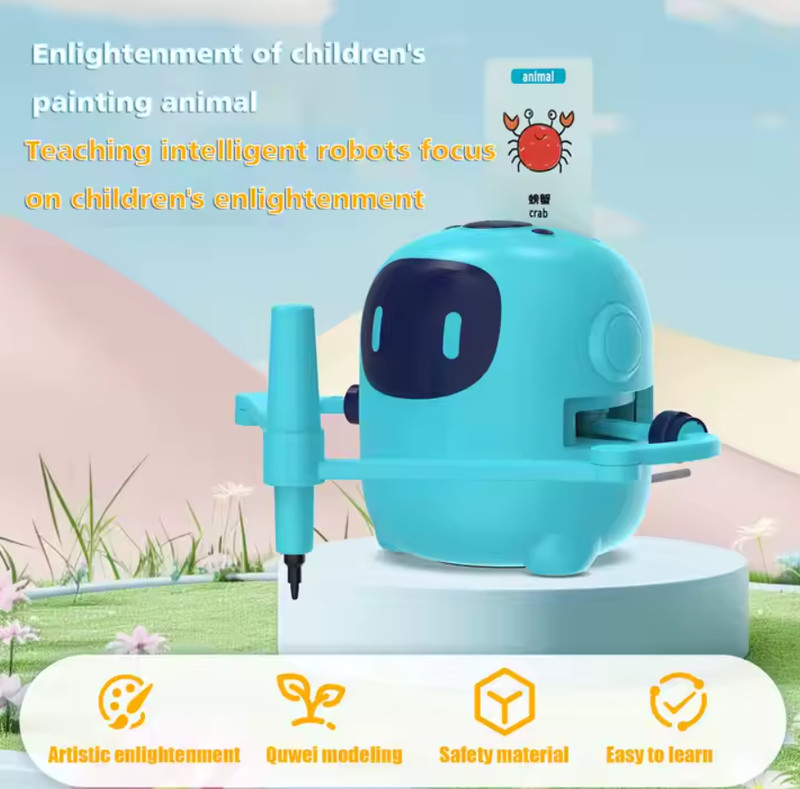 Cute Smart Robot Drawing Machine for Kids - With Drawing Cards gallery