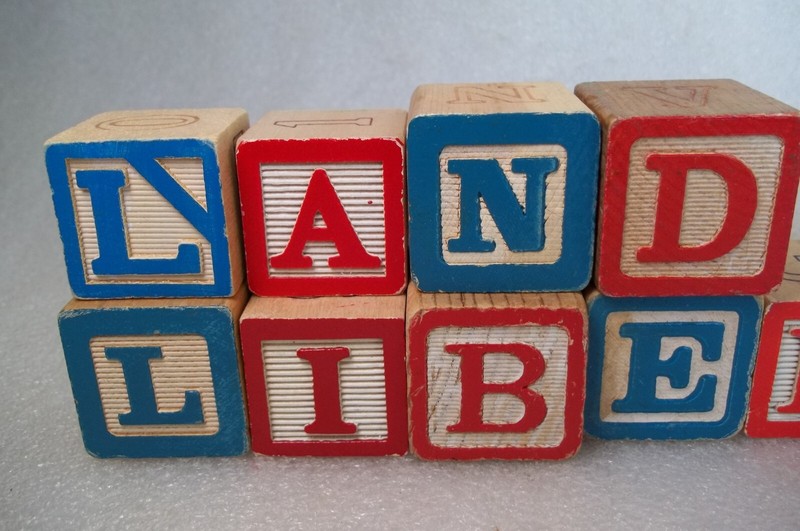 Vintage ABC Alphabet Blocks LAND of LIBERTY red blue Home Decor 4th American gallery