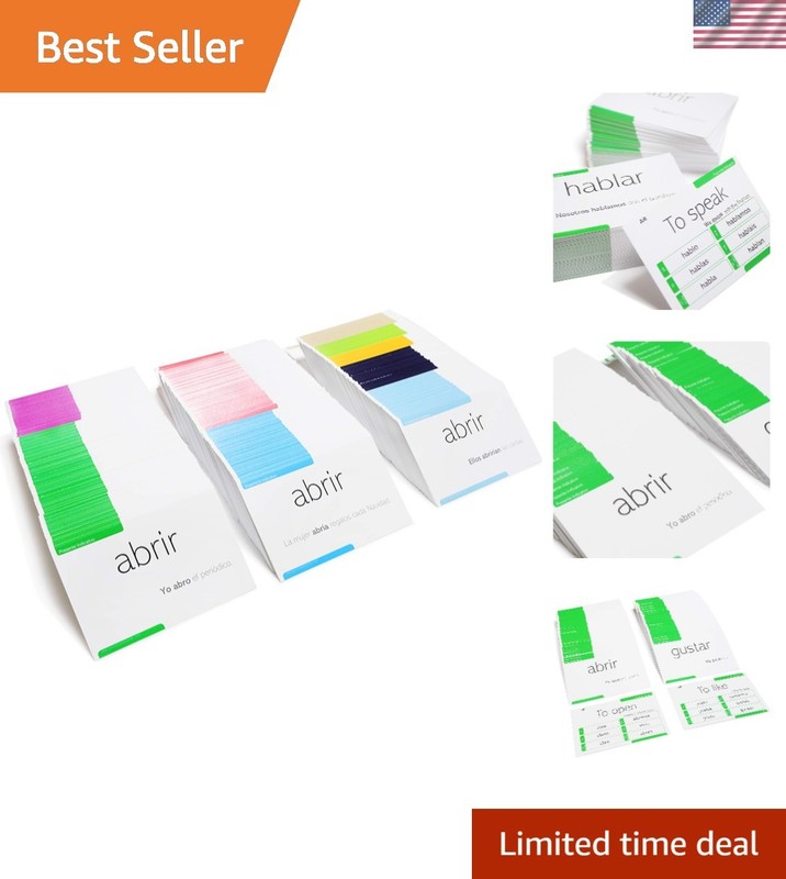 Enhance Your Spanish with 800 Conjugation Cards: 200 Key Verbs in 9 Tenses