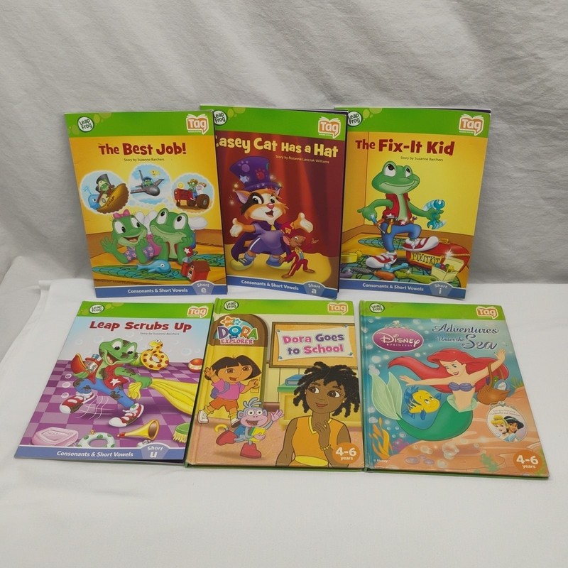 Leap Frog Tag Reader 6pc Book Lot Interactive Books Early Reading Childrens