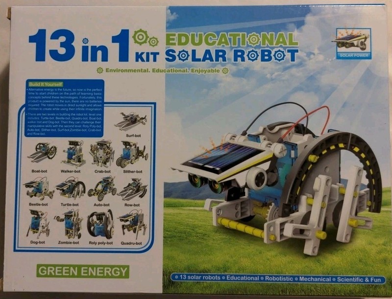 NEW STEM 13-in-1 Solar Power Robot Kit Creation Toy Educational Experiment DIY
