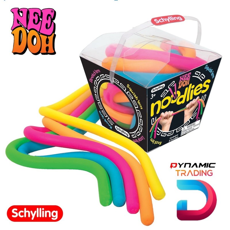 NeeDoh Noodlies Squishy Nee Doh 5 Stretchy Fidget 14″ Noodles