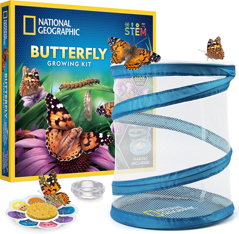 National Geographic Butterfly Growing Kit – Butterfly Habitat Kit with Voucher t