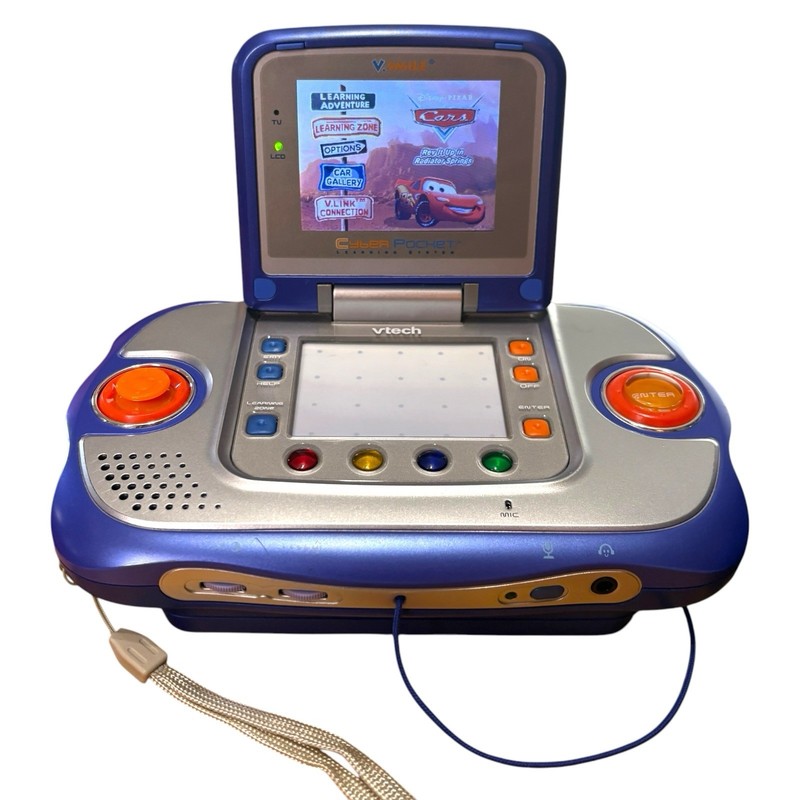 VTech V.Smile Cyber Pocket Lot 2 Systems 12 Games VLink Cables Tested Working gallery