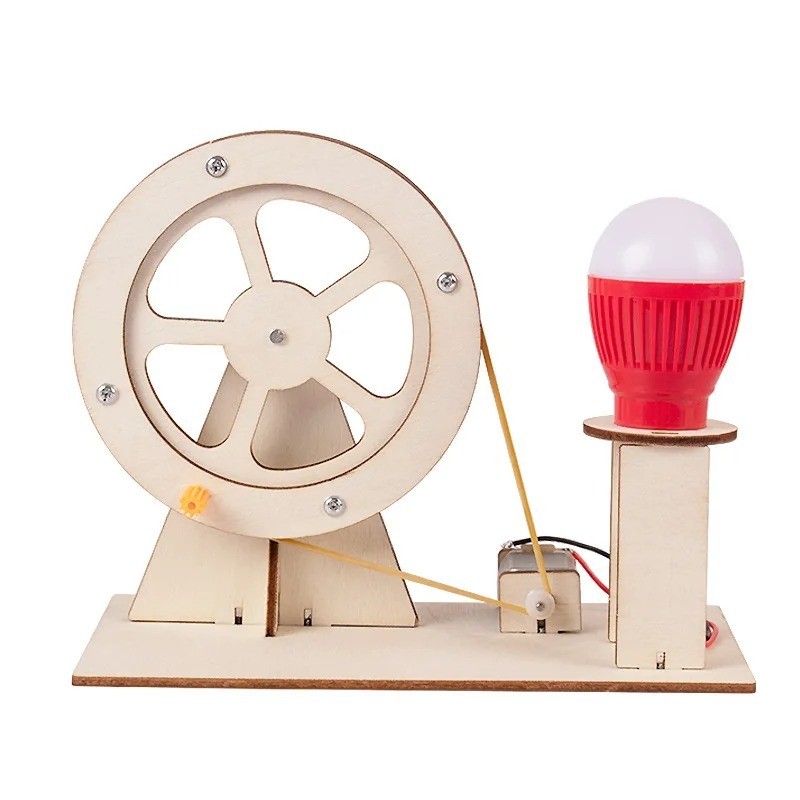 Funny DIY Mini Hand Crank Generator DIY Science Experiment Kit & Education Model gallery