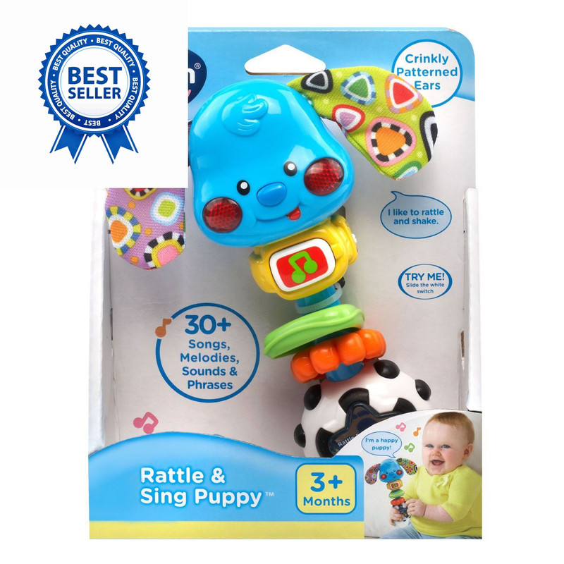 VTech Baby Rattle and Sing Puppy 5.3" x 7" x 2", Multicolor gallery