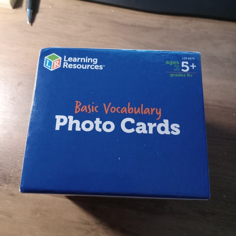 Learning Resources Basic Vocabulary Photo Cards, Set of 156 – New