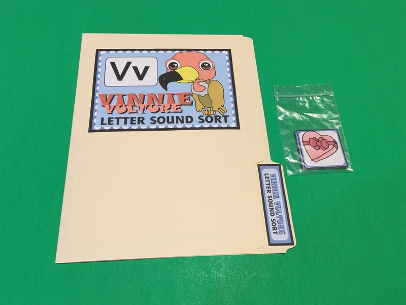 Vinny Vulture - Letter Vv - DIY File Folder game - Printed / Uncut gallery