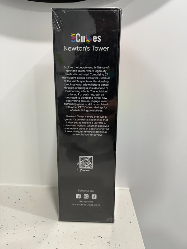 CMY Cubes Newton's Tower, 63 Translucent Pieces in 7 Colours BNIB RRP $189.95 gallery