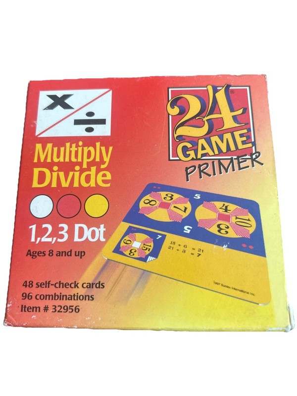 24 Game PRIMER 48 SELF-check Cards Deck Cards Math Game for Ages 8 UP