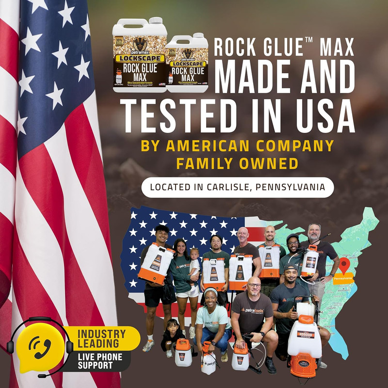 Max Rock Glue for Landscaping, 32 Ounce - Ground Coverage & Pet Safe Mulch Glue gallery