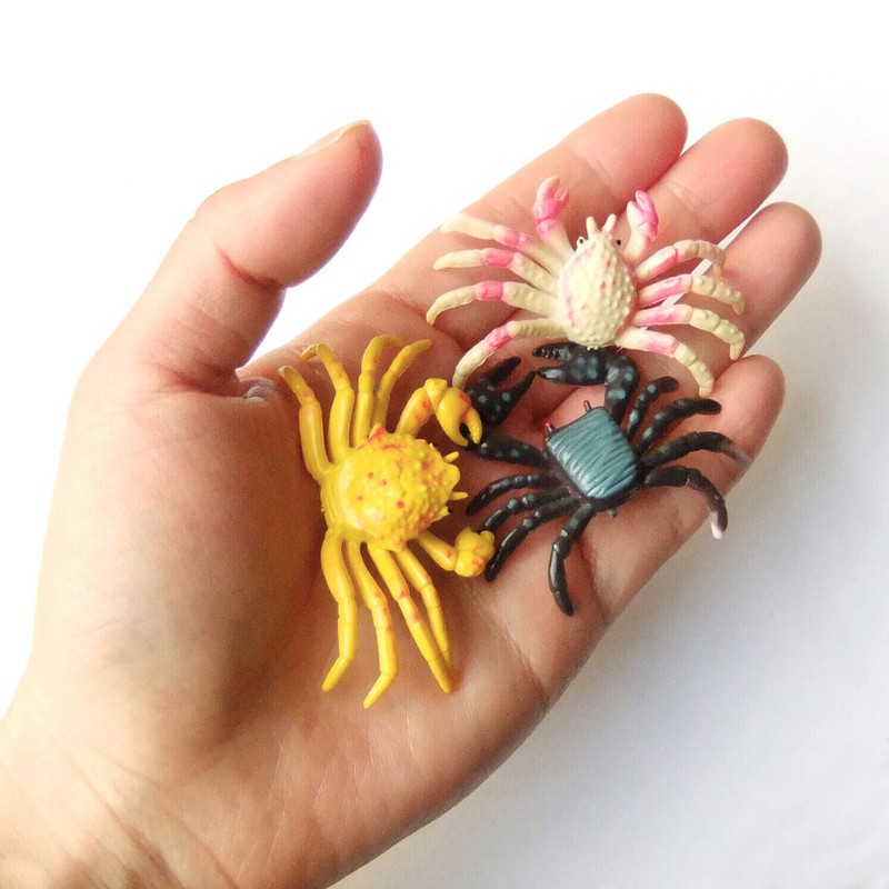 8pcs Colourful Crab Sea Life Lifelike Figurine Aquarium Decor Educational Toy gallery