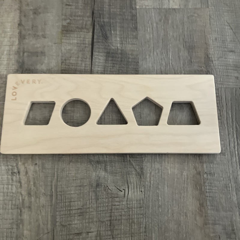 LOVEVERY The Block Set Ages 18+ Months Builds Problem Solving Skills Wood Top