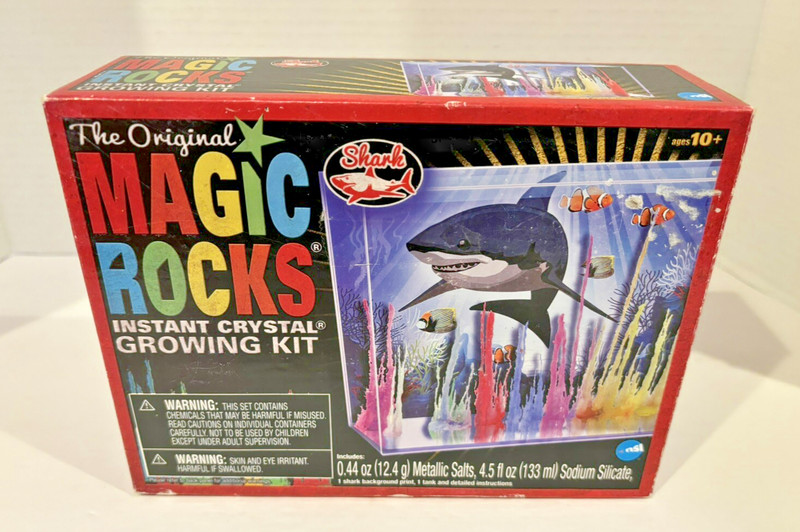 The Original MAGIC ROCKS Instant Crystal Growing Kit – Shark NIB