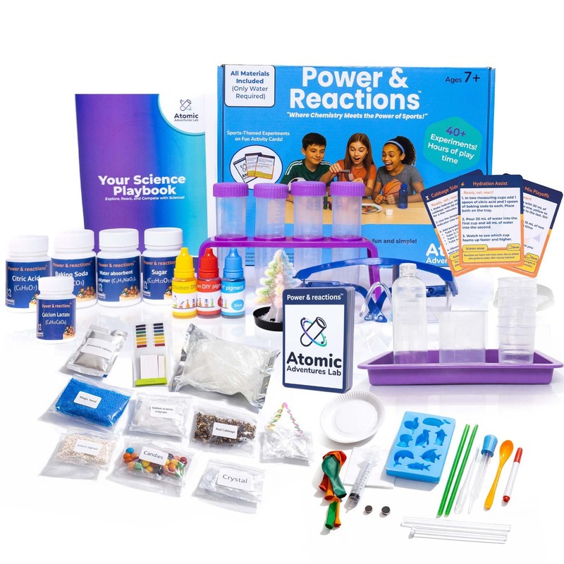 Power & Reactions Chemistry Kit – 40+ STEM Educational Science Experiments fo…