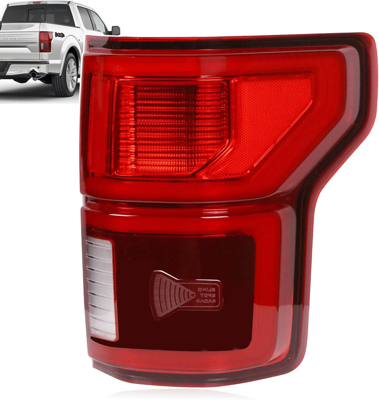 Tail Light Compatible with 18-20 Ford F150 LED Right Passenger Side w Blind Spot