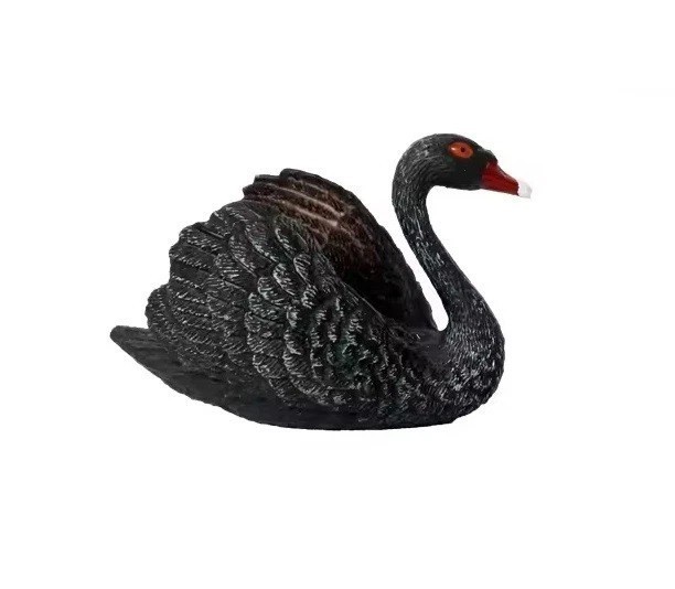 Black Swan Bird Wild Animal Figure Toy PVC Doll Small Figurine Birthday Gifts
