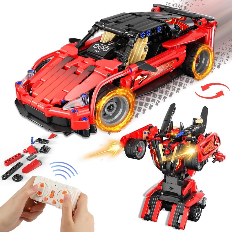 Remote Control Racing Car Building Kit, Compatible with Lego STEM Toys for Kids