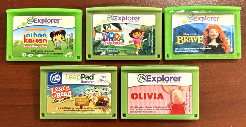 5 Leap Frog LeapPad Explorer Learning Game lot LeapPad 1 2 3 XDI Ultra Platinum