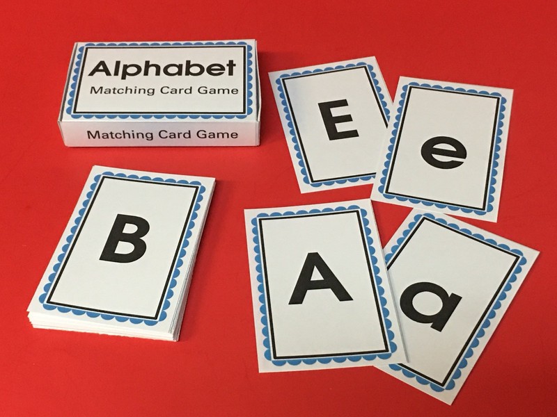 Alphabets Matching Cards Game – Cards for Learning Centers – Cards & Box