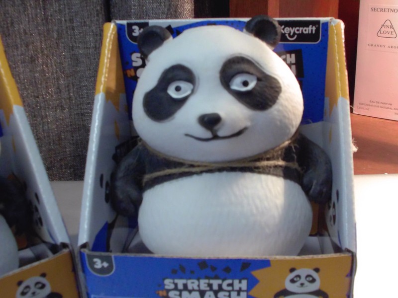 2 NEW Super Stretch Fidget Panda Sensory Stress Relief ADHD ASD Smash Slam TOYS gallery