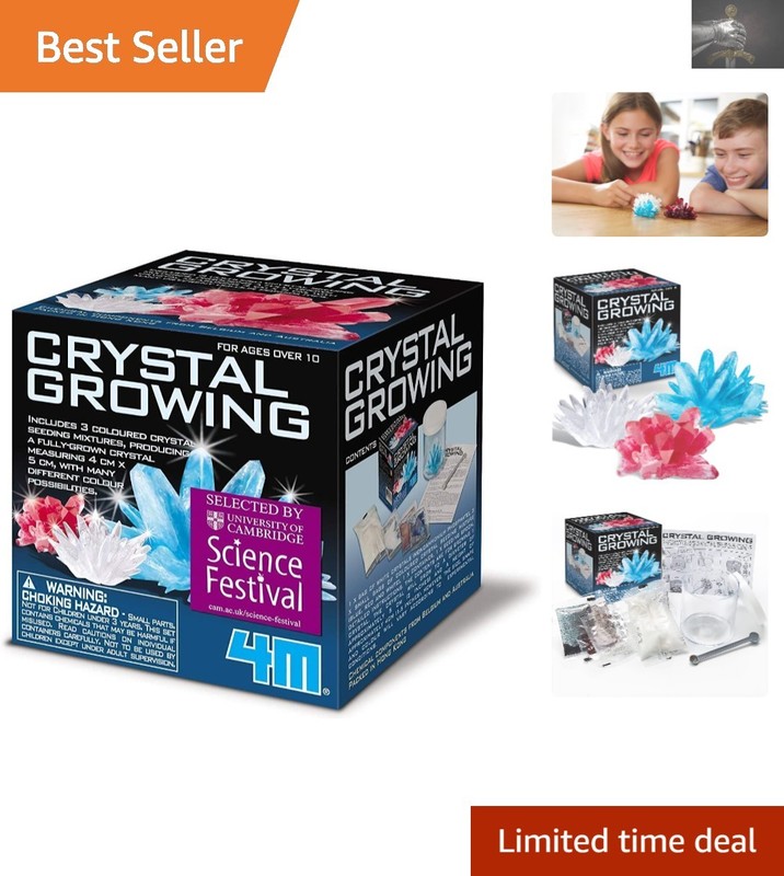 Crystal Growing Lab Experiment Kit – DIY STEM Project for Boys & Girls Ages 10+